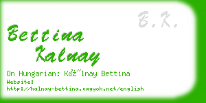 bettina kalnay business card